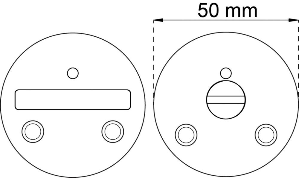 WC-vääntönuppi Habo F262 Kiillotettu messinki