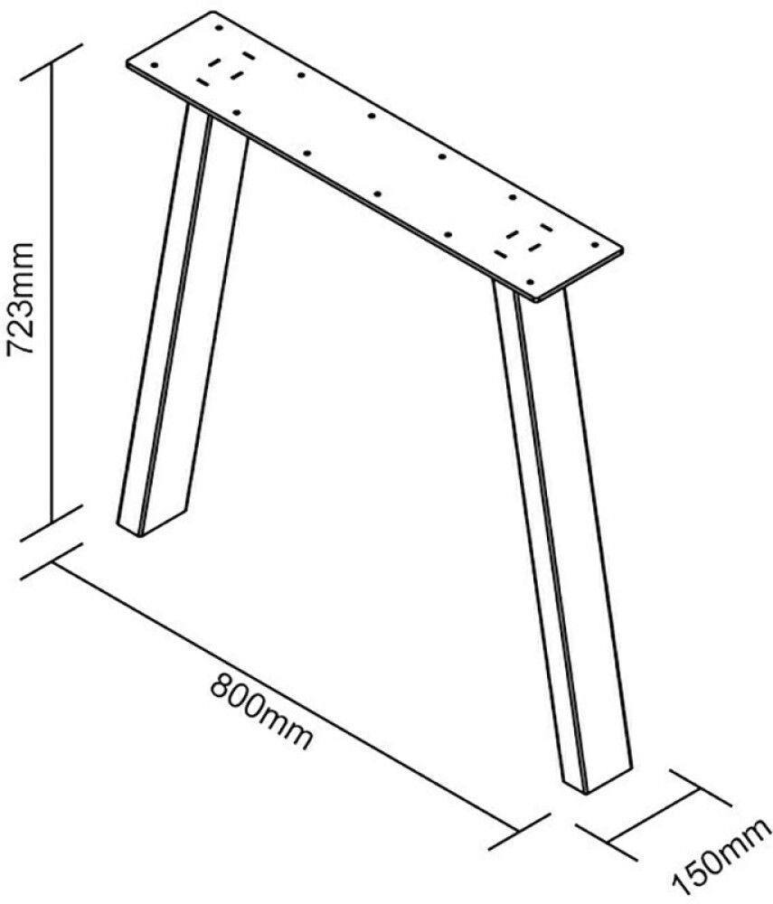 Pöydänjalat Pur Iternal Black Edition U-malli 2 kpl