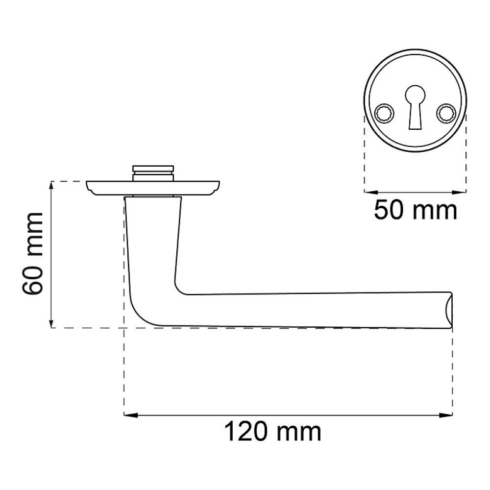 Väliovenpainike Habo Seattle Musta