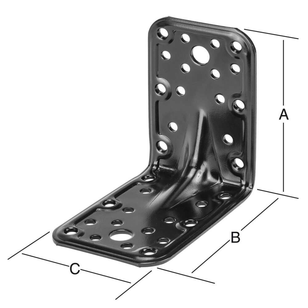 Kulmaliitin 60 x 60 x 50 mm musta