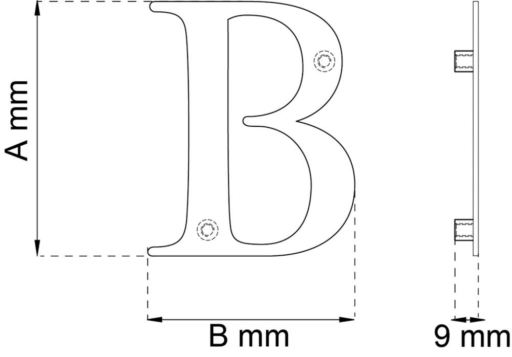 Talokirjain Habo Century B messinki 98 mm
