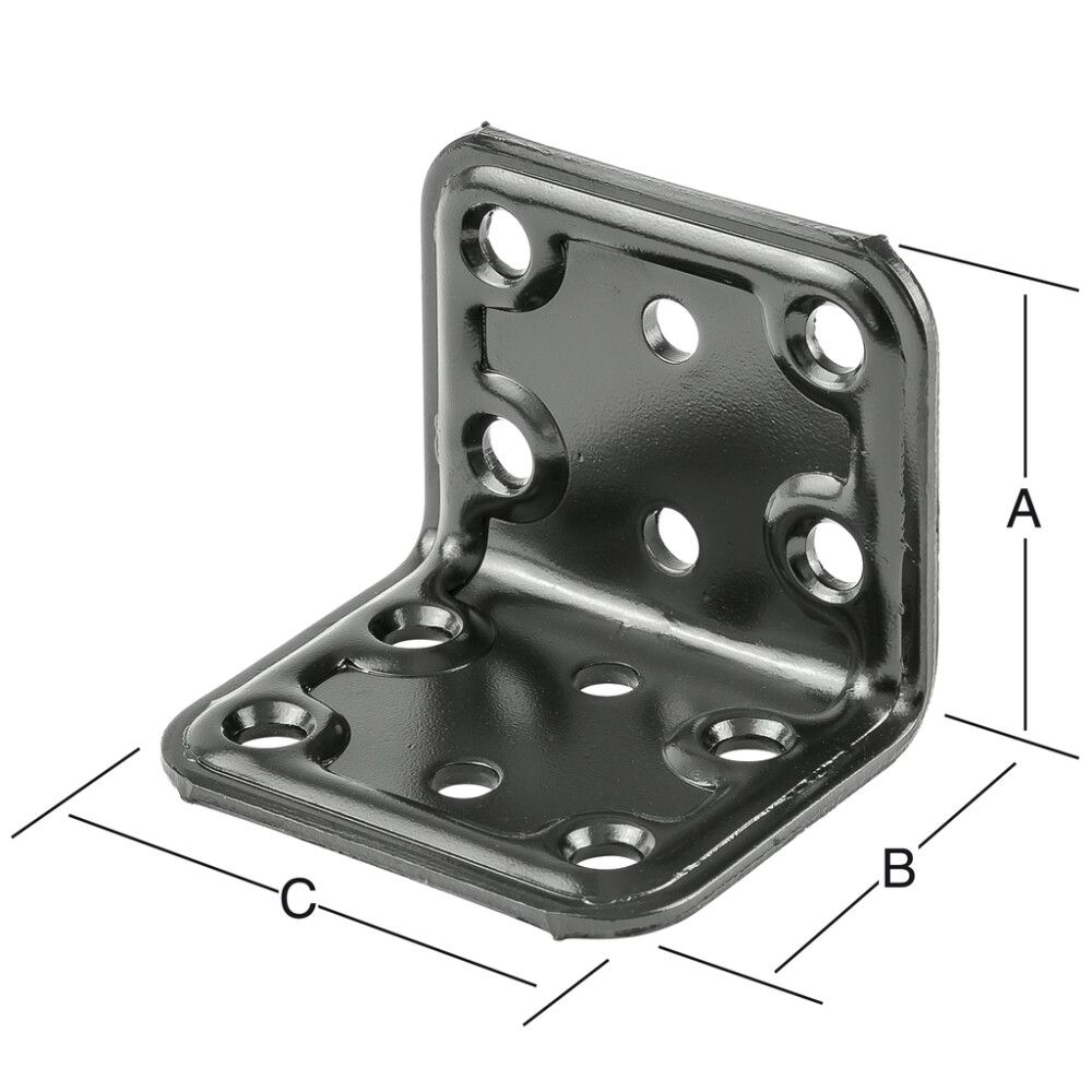 Kulmaliitin 40 x 40 x 50 mm musta