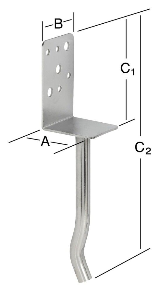 Pilarikenkä 70 x 65 x 110 mm RST