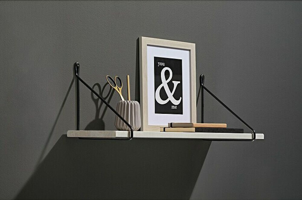 Seinähylly Dolle Filo Mänty/Musta/Valkoinen 800 x 200 x 19 mm