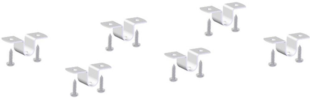 Liitinhela ja ruuvit Lundbergs 6 kpl valkoinen