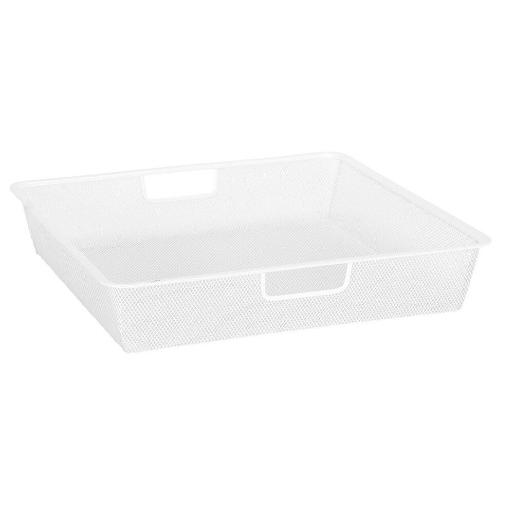 Mesh-kori ulosvedettävään korinkehykseen Elfa valkoinen 427 x 427 x 85 mm