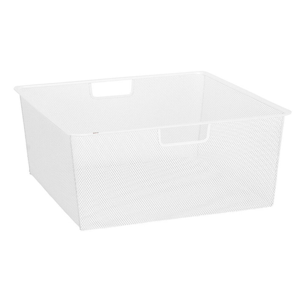 Mesh-kori ulosvedettävään korinkehykseen Elfa valkoinen 427 x 427 x 185 mm