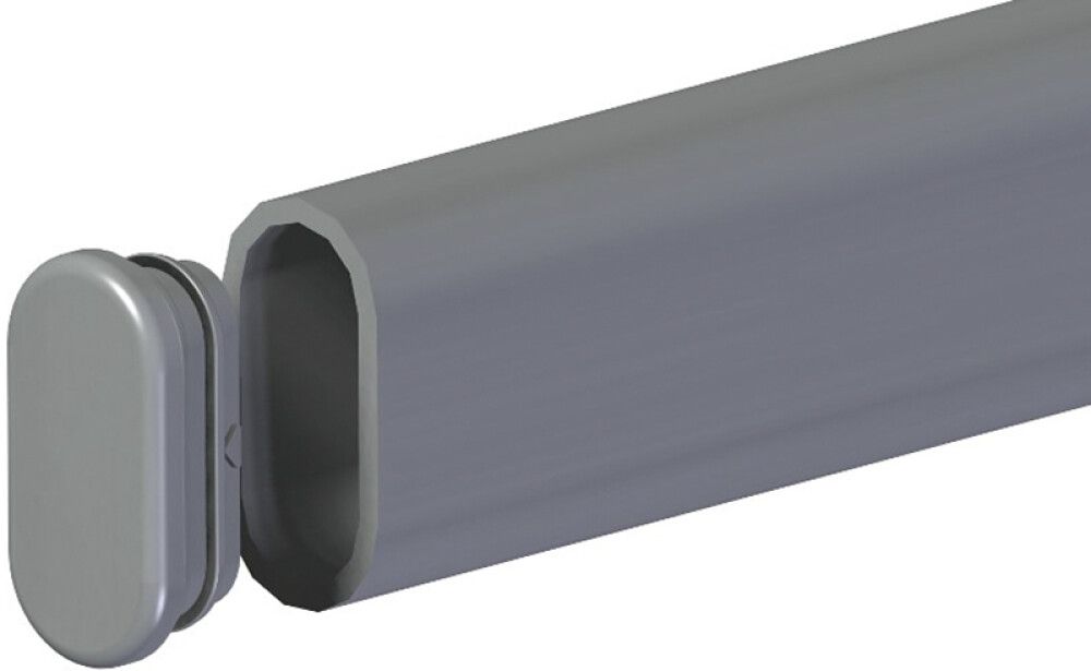 Päätytulppa Lundbergs Ovaaliputkeen Lundbergs Harmaa