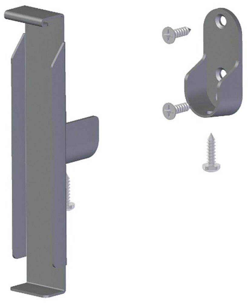 Vaatetangon kiinnike teline-seinä Lundbergs hopea