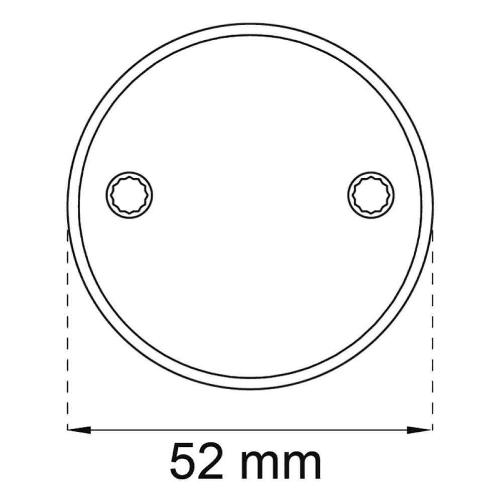 Peitekilpi Habo 4265 kromi Ø 52 mm