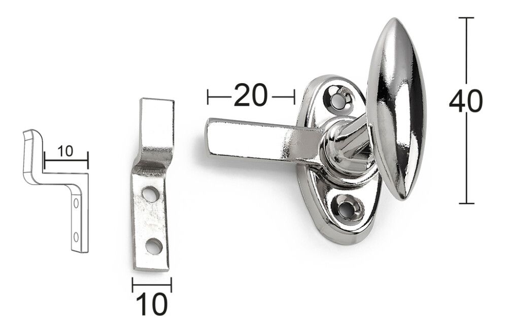 Kääntösuljin Habo 3 Niklattu