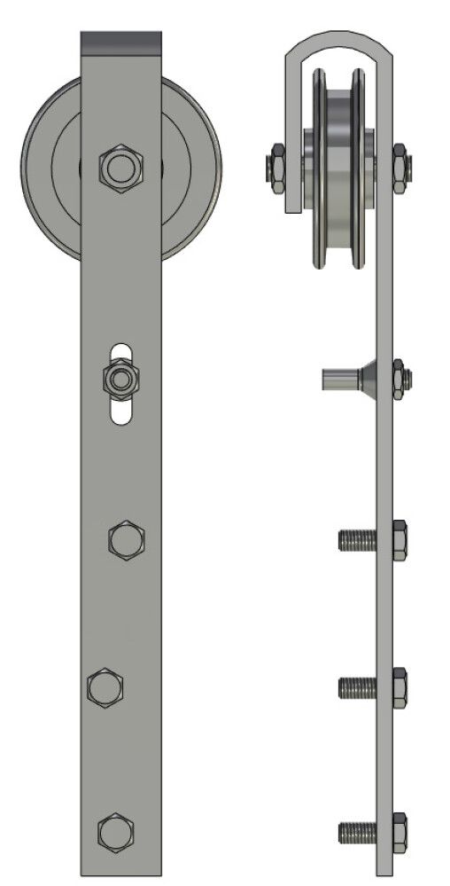 Liukuoven rullasarja HBS Betz 120 mm kantavuus 100 kg