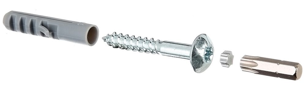 Turvaruuvi 7 x 50 mm 4 Kpl