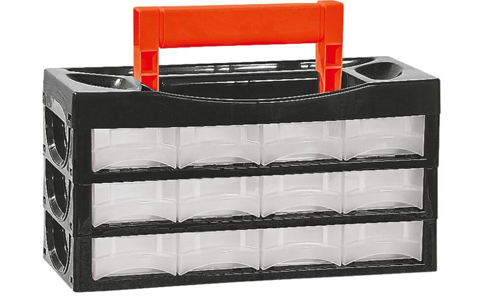 Säilytyslaatikosto 12 Laatikkoa Musta