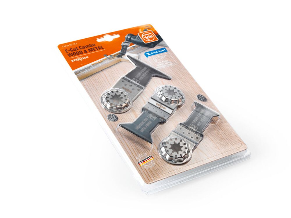 Teräsarja Fein Starlock Puu ja metalli 3 kpl