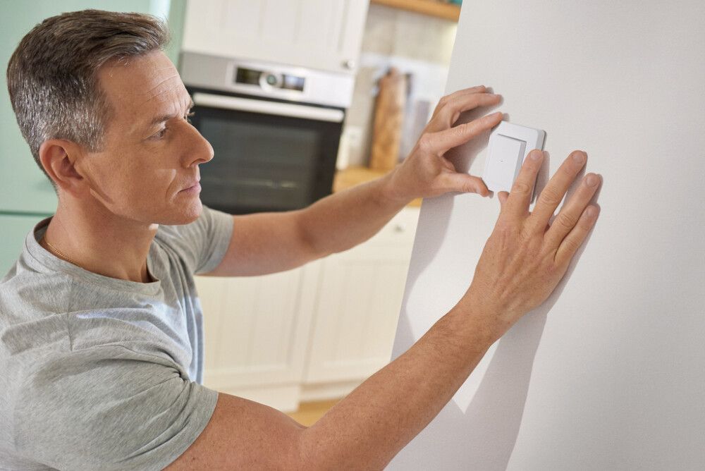 Langaton Painike 1-osainen Valkoinen