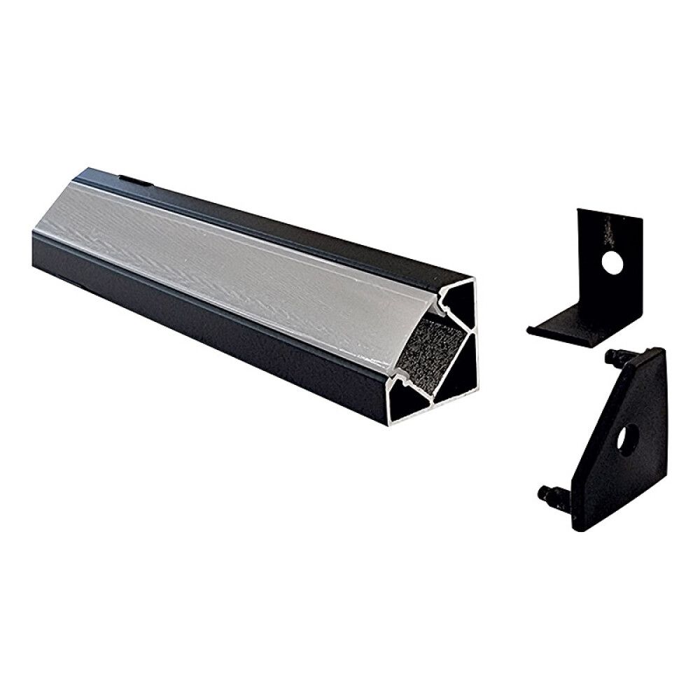 Alumiiniprofiili Direct Signs 45° Musta 1 m