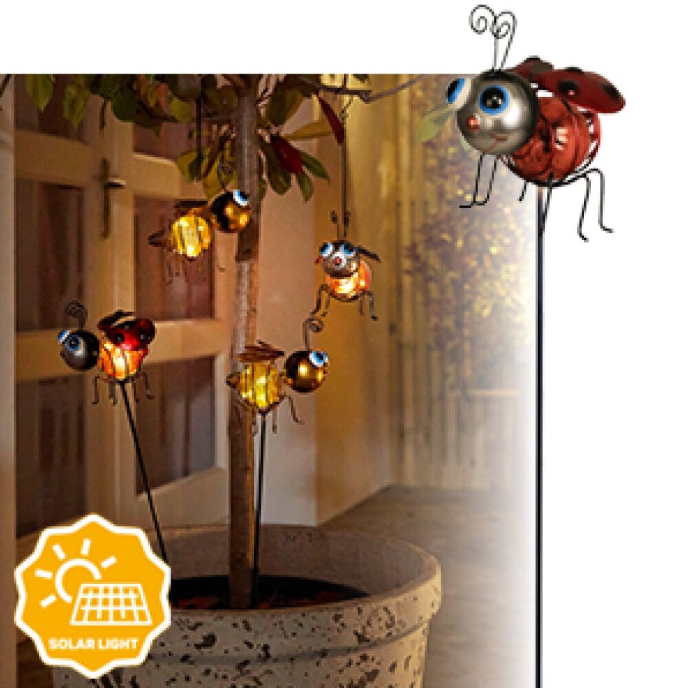 Solar valotikku Luxform Ampiainen / Leppäkerttu 74 cm