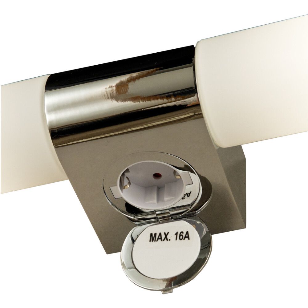 Seinävalaisin Aneta Cosenza kromi/opalvalkoinen 43,5 x 11,5 x 6,4 cm