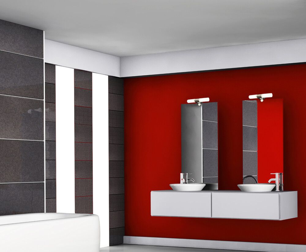 Seinävalaisin Aneta Cosenza kromi/opalvalkoinen 43,5 x 11,5 x 6,4 cm