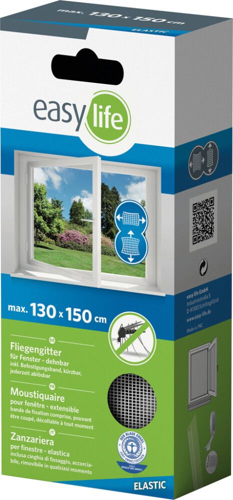 Hyönteisverkko Easy Life Elastinen 130 x 150 cm Valkoinen