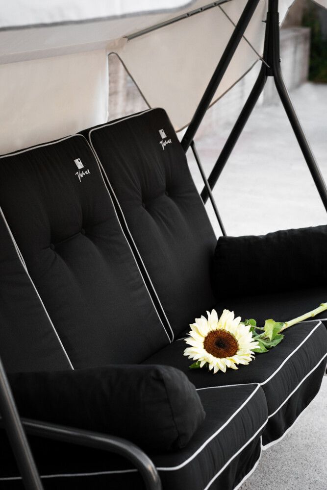 Puutarhakeinu Varax Suvi musta 3-osainen