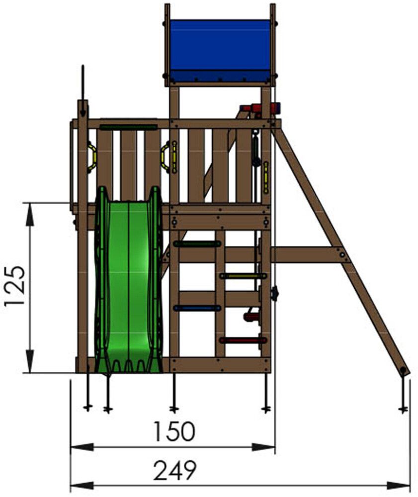 Leikkitorni Jungle Gym Nomad