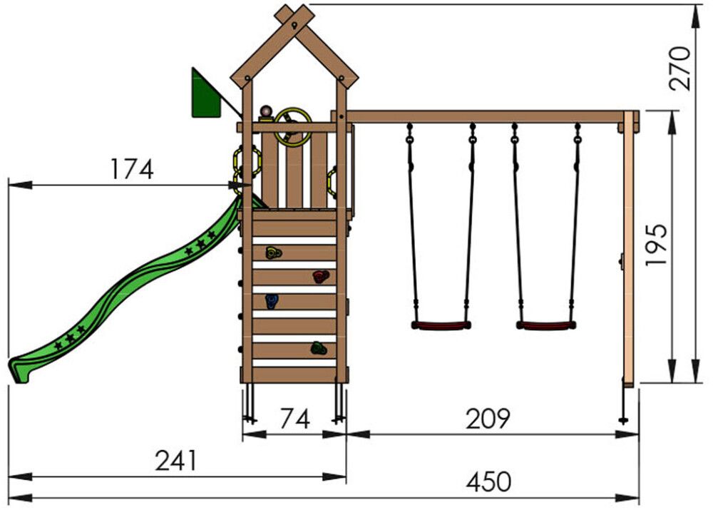 Leikkitorni Jungle Gym Nomad