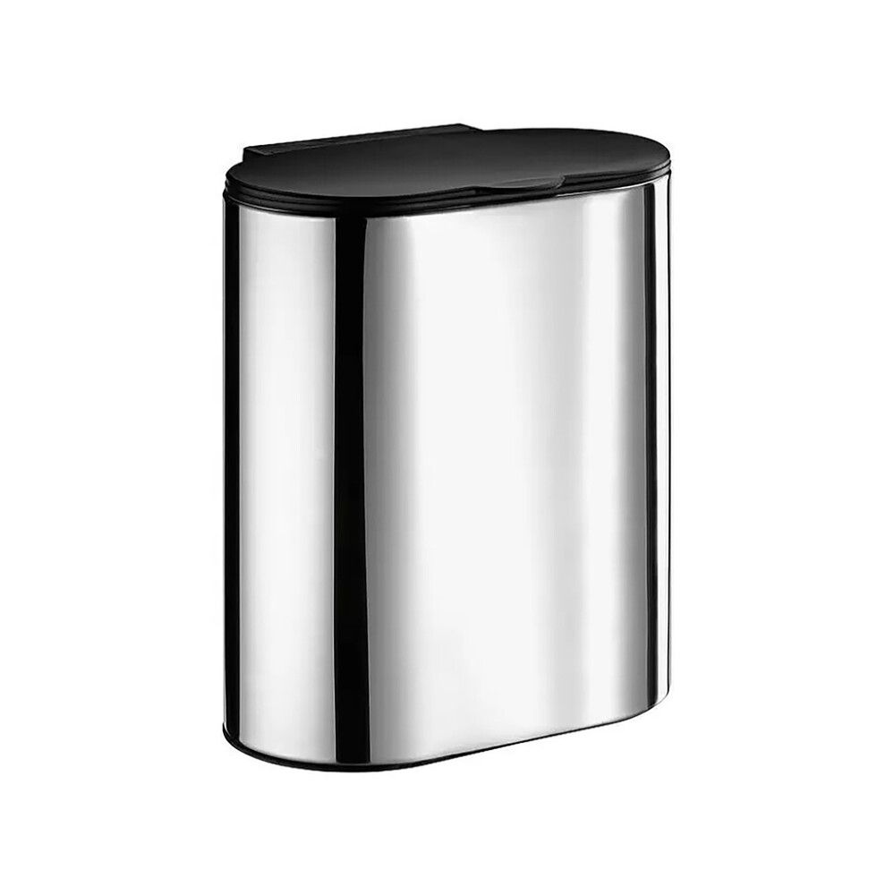 Roskakori Camargue Monaco musta/kromi 16 x 21,5 x 26 cm