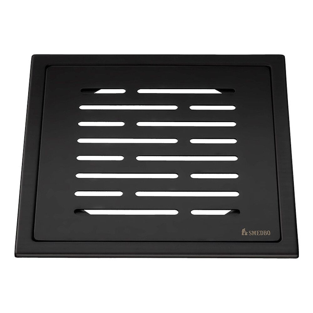 Lattiakaivonkansi Smedbo Outline FB506 Mattamusta 20 x 20 cm