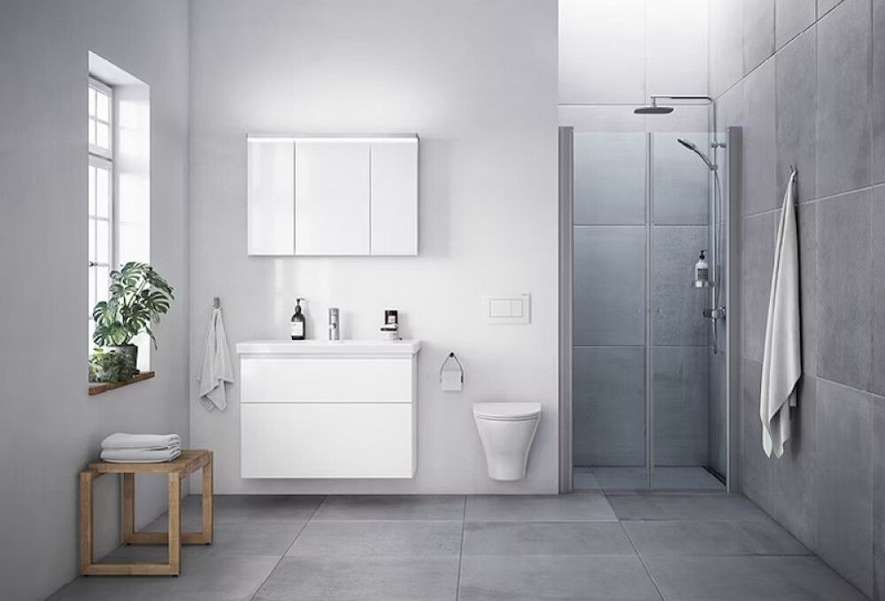 LED-peilikaappi Ido Glow Square valkoinen 90 cm