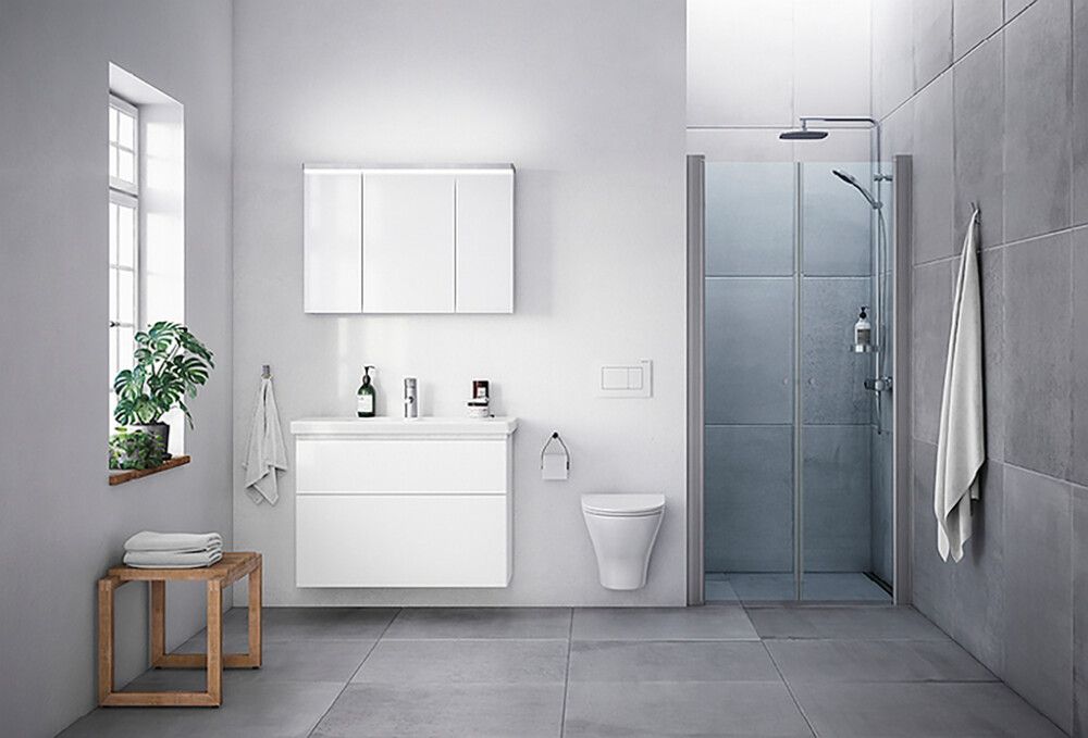 LED-peilikaappi Ido Glow Square valkoinen 90 cm