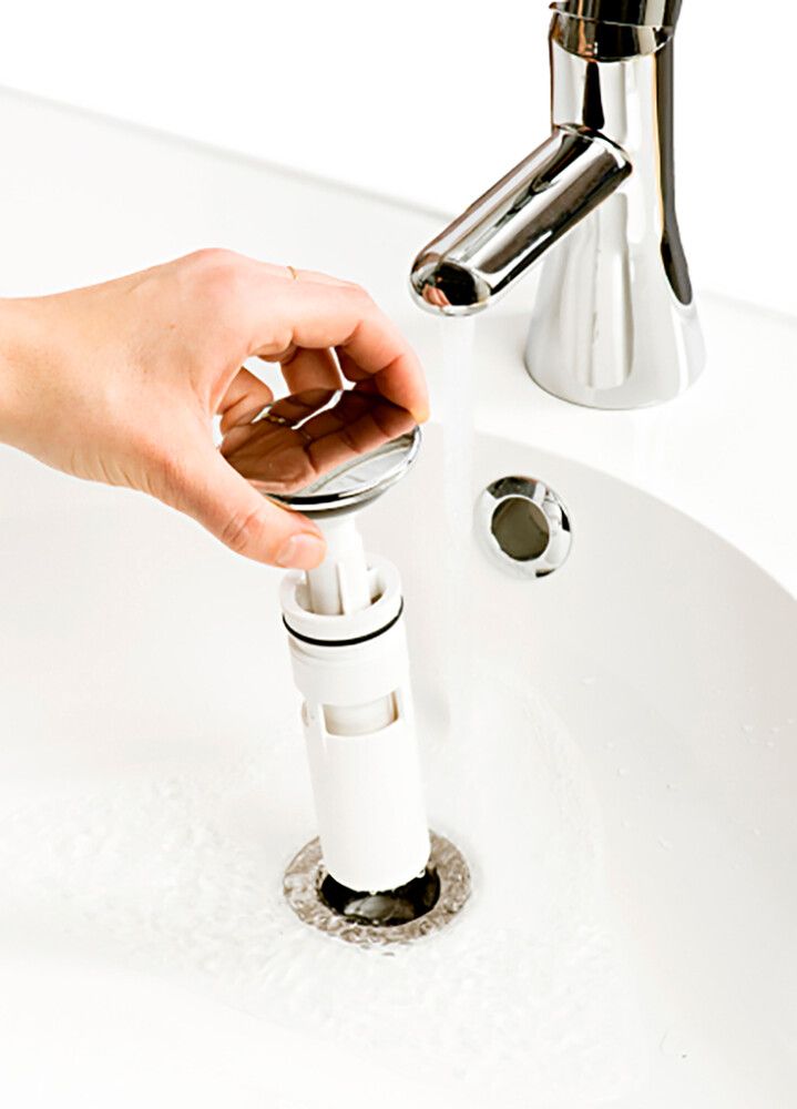 Vesilukko Svedbergs EasyClean pohjaventtiilillä valkoinen