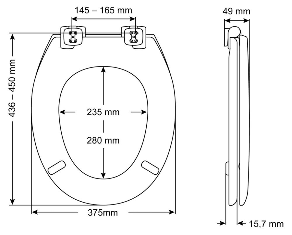WC-istuinkansi Poseidon valkoinen 37,5 x 45 cm