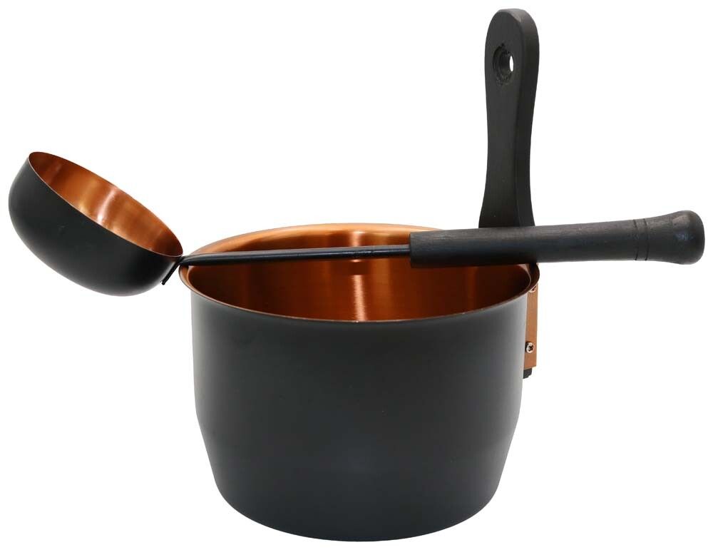 Kiulusetti Saunia mattamusta-kupari 4,5 l / 43 cm