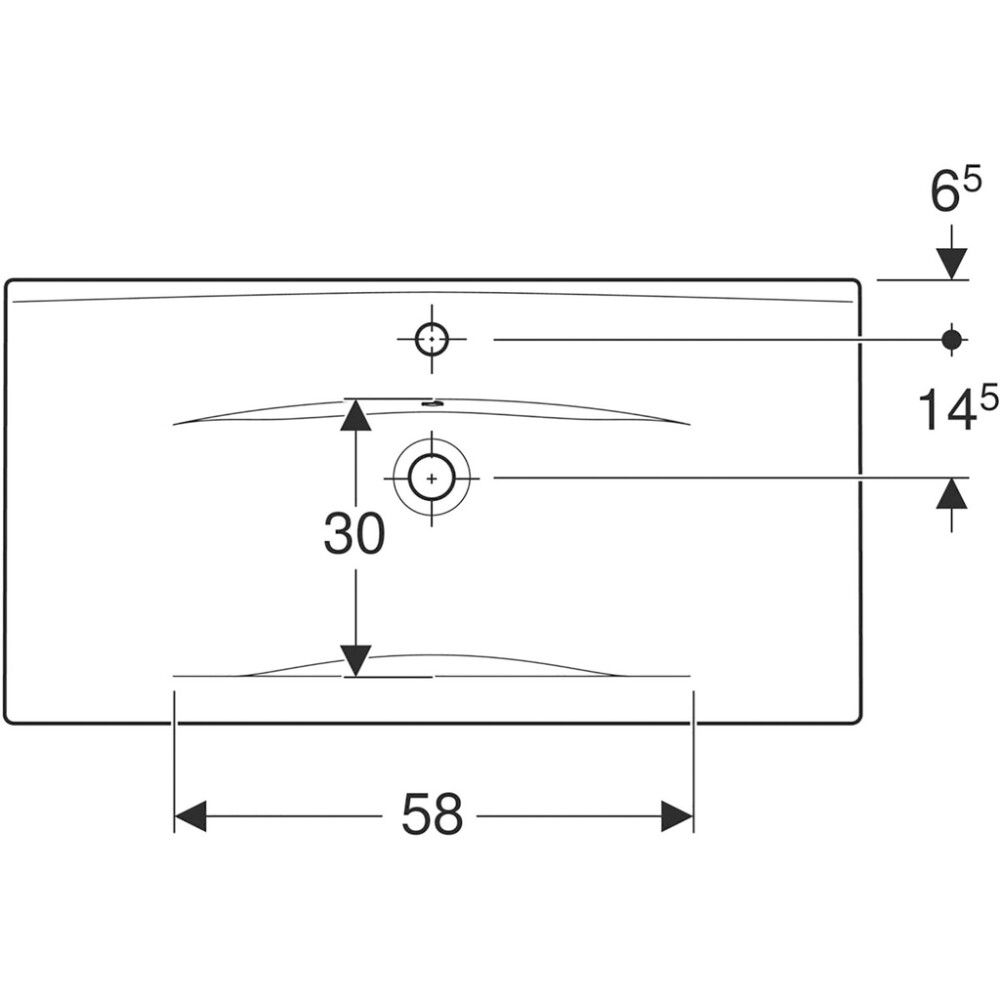 Tasoallas Ido Elegant valkoinen 91 x 47,3 cm