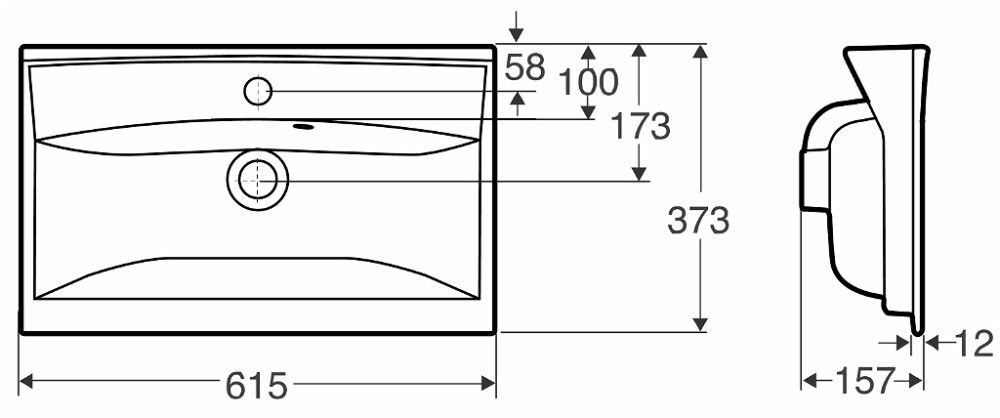 Tasoallas IDO Elegant Valkoinen 60 cm