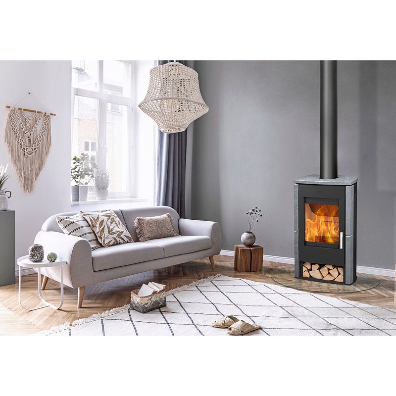 Kevyttakka Fireplace Brasil musta/harmaa 90,8 x 53 cm