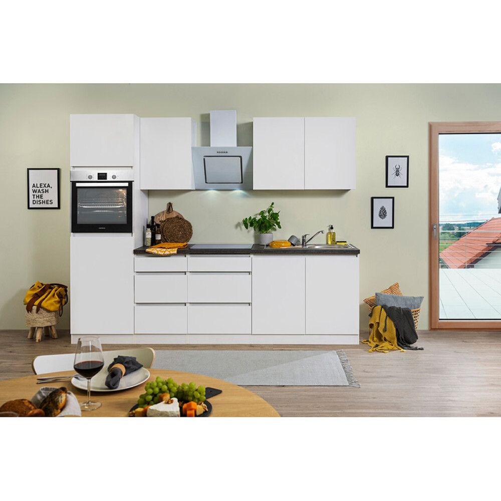 Keittiökokonaisuus Respekta 2,7 m matta valkoinen