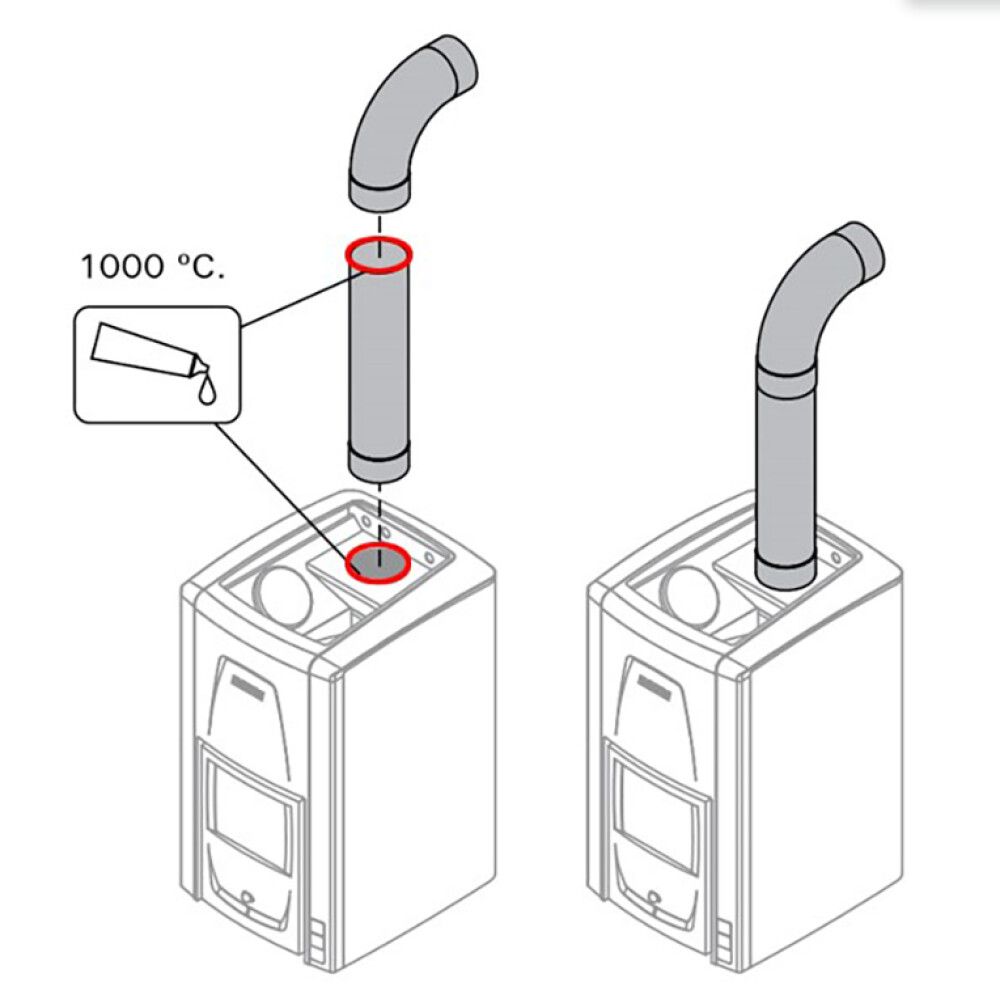 Kulmaputki Harvia 90 musta WZ90M