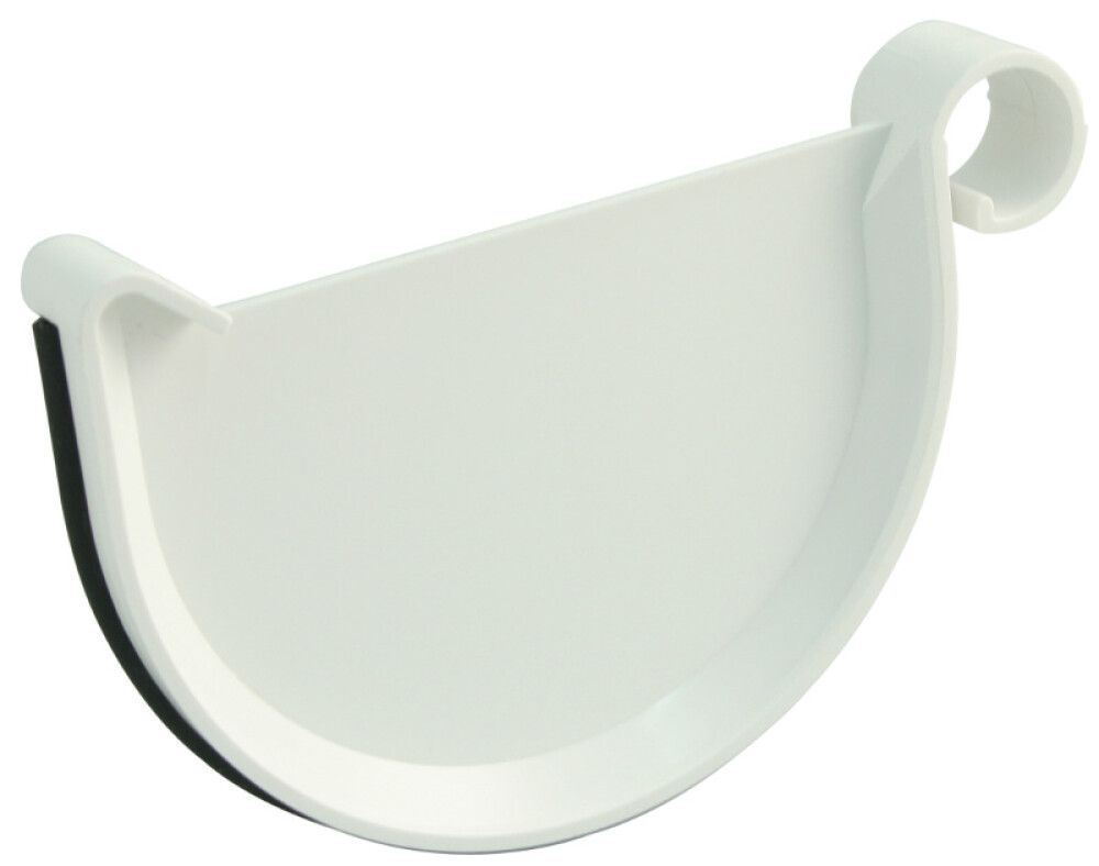 Räystäskourun päätykappale Marley 125 mm valkoinen