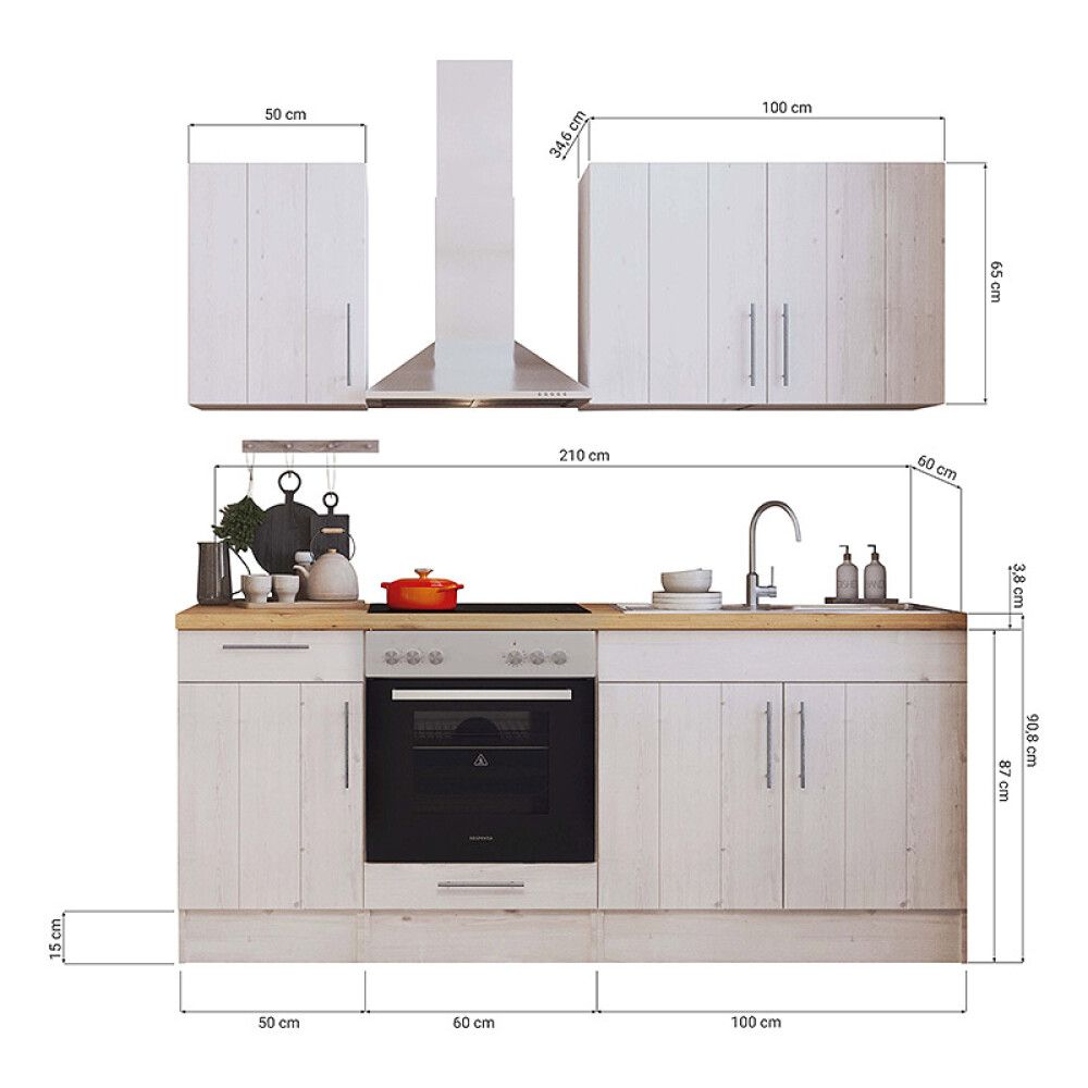 Keittiökokonaisuus Respekta Country 2,1 m