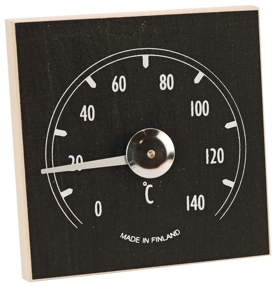 Saunan Lämpömittari Musta/Tervaleppä