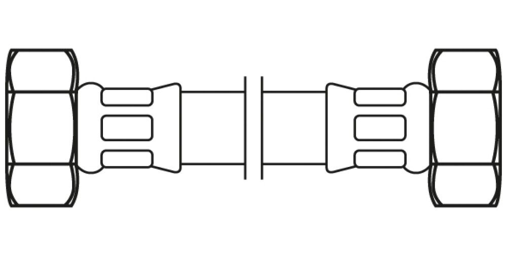 Liitosletku 3/4" x 3/4" 50 cm
