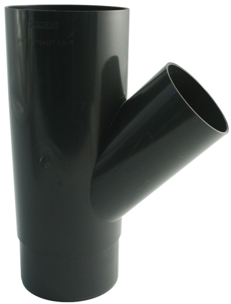 Haaraputki 45° Marley DN 105/75 antrasiitti