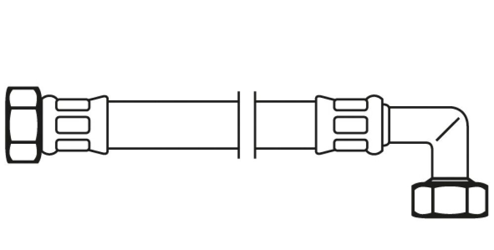 WC-huuhtelu liitosletku 3/8"