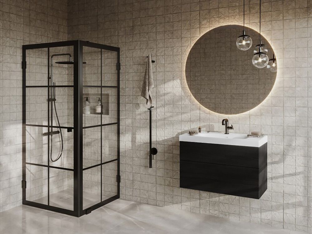 Sähköpyyhekuivain Svedbergs Amor Lyijynmusta 140 x 10 cm