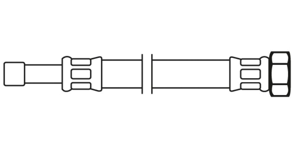 Jatkomuhvi Flexible M10 x 3/8" 33,5 cm