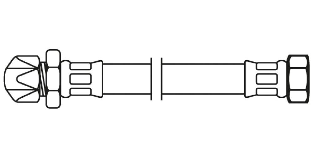 Asennusletku Flexo 10 mm x 3/8" 10 cm