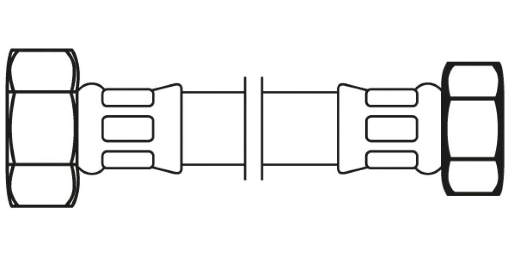 Liitosletku 1/2" x 3/4" 50 cm